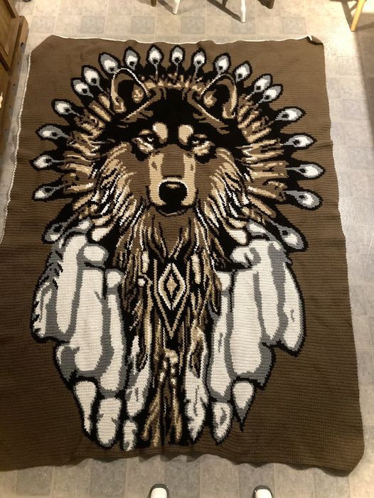 Wolf Blanket Crochet Graphghan Pattern