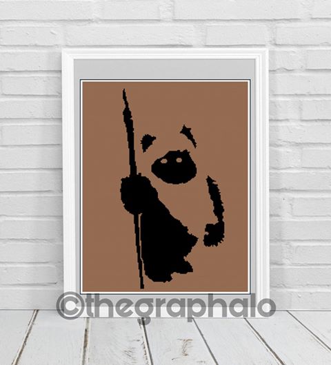 Ewok Crochet Graphghan PAttern SC 180 x 240