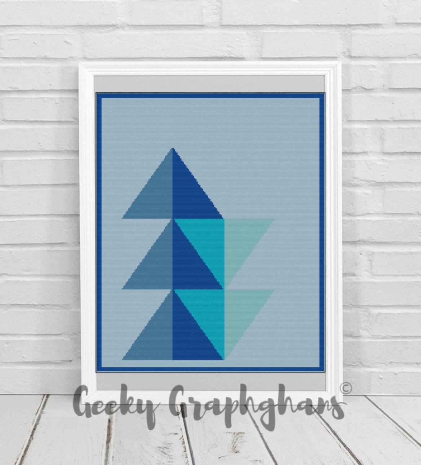 Geometric Triangles Crochet Graphghan Pattern