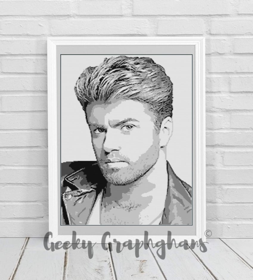 George Michael Crochet Photoghan Pattern – Geeky Graphghans
