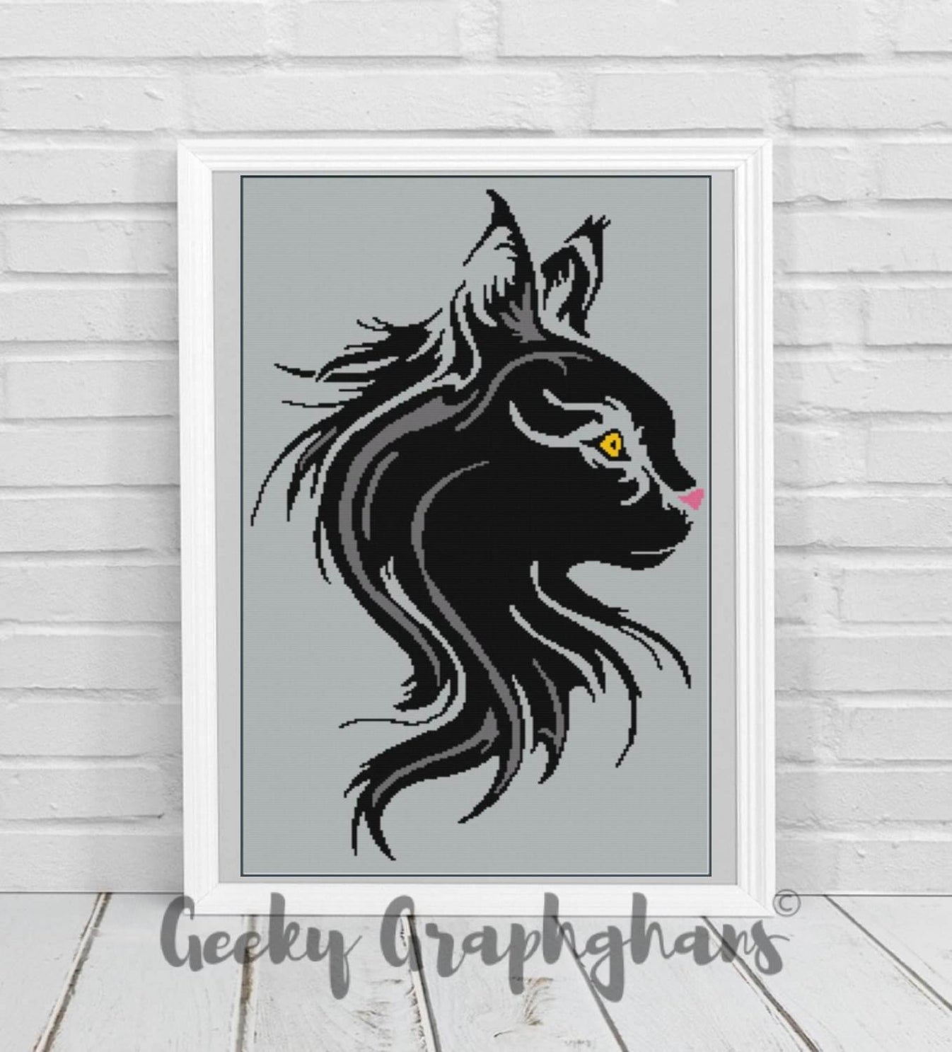 Grey Cat Crochet Graphghan Pattern – Geeky Graphghans