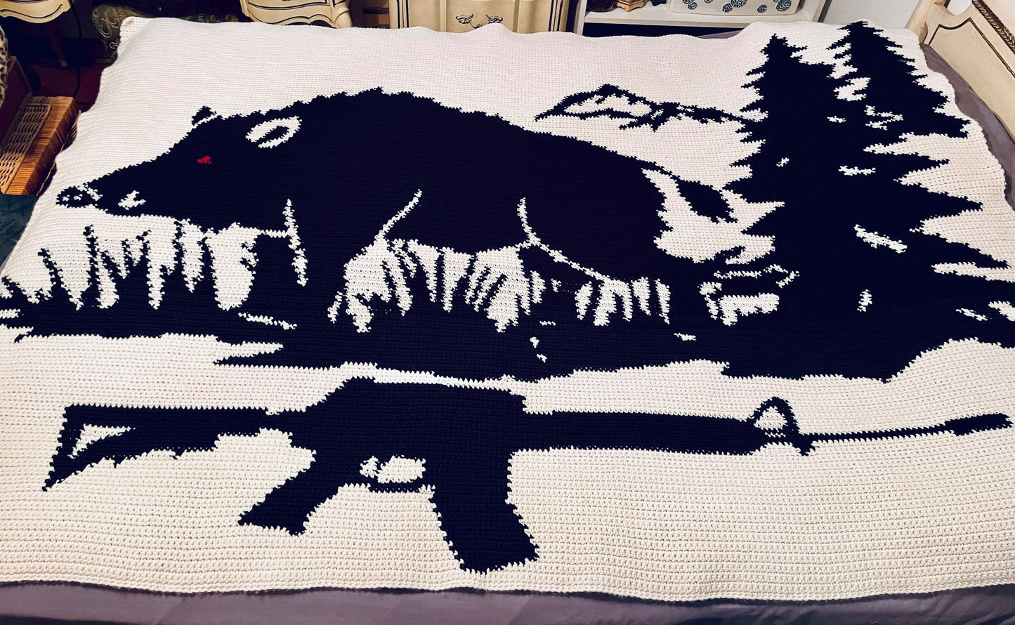 Boar Hunter Crochet Graphghan Crochet