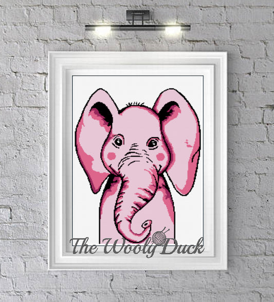 Happy Elephant Crochet Graphghan Pattern