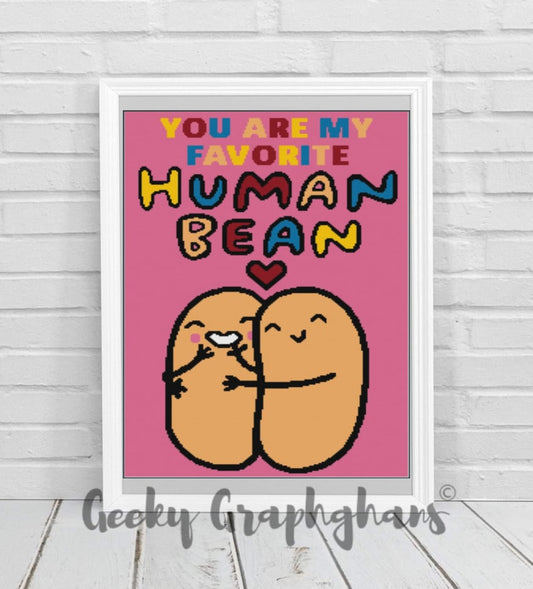 You Are My Favorite Human Bean Crochet GRaphghan Pattern