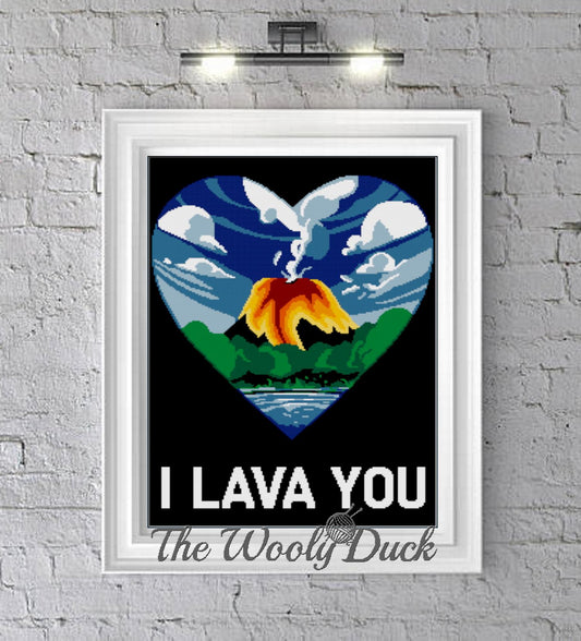 Cross Stitch I Lava You Pattern