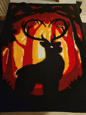 Cross Stitch Stag in the Woods Pattern