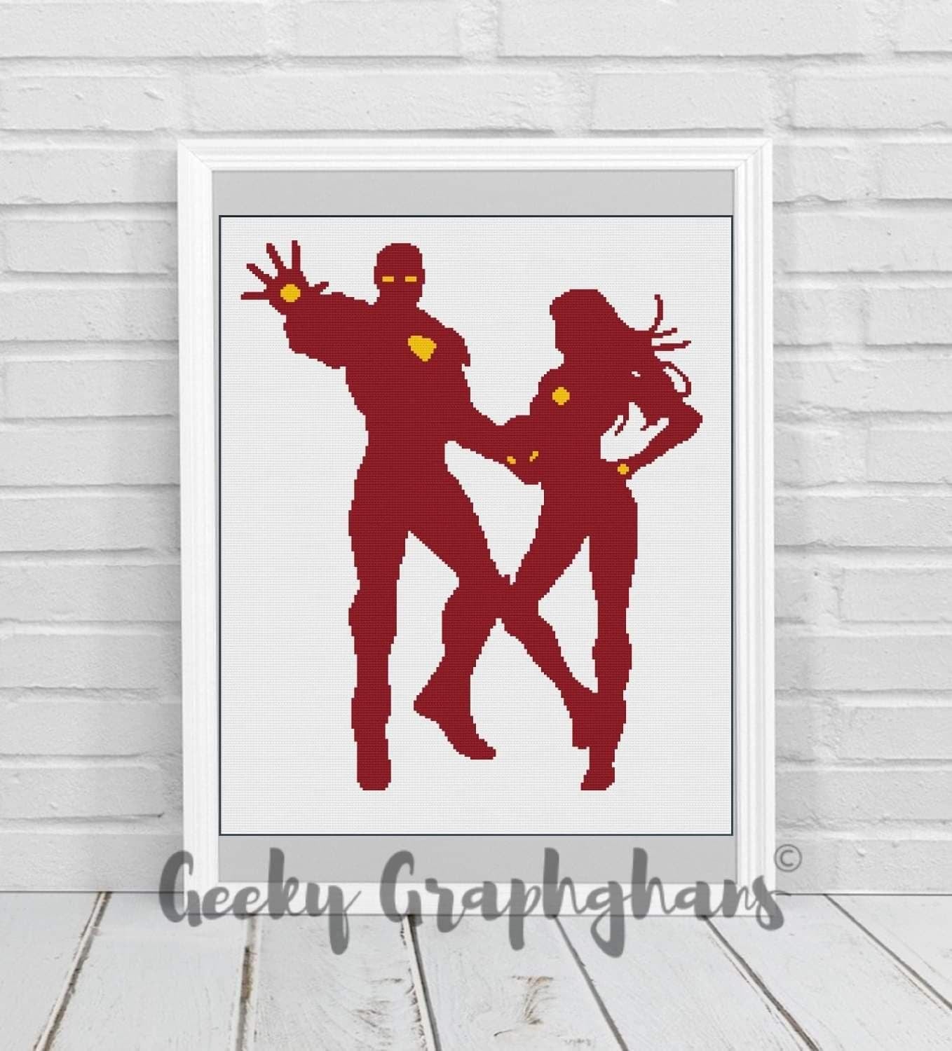 Iron Man Pepper Potts Rescue TOny Stark Crochet Graphghan Patterns