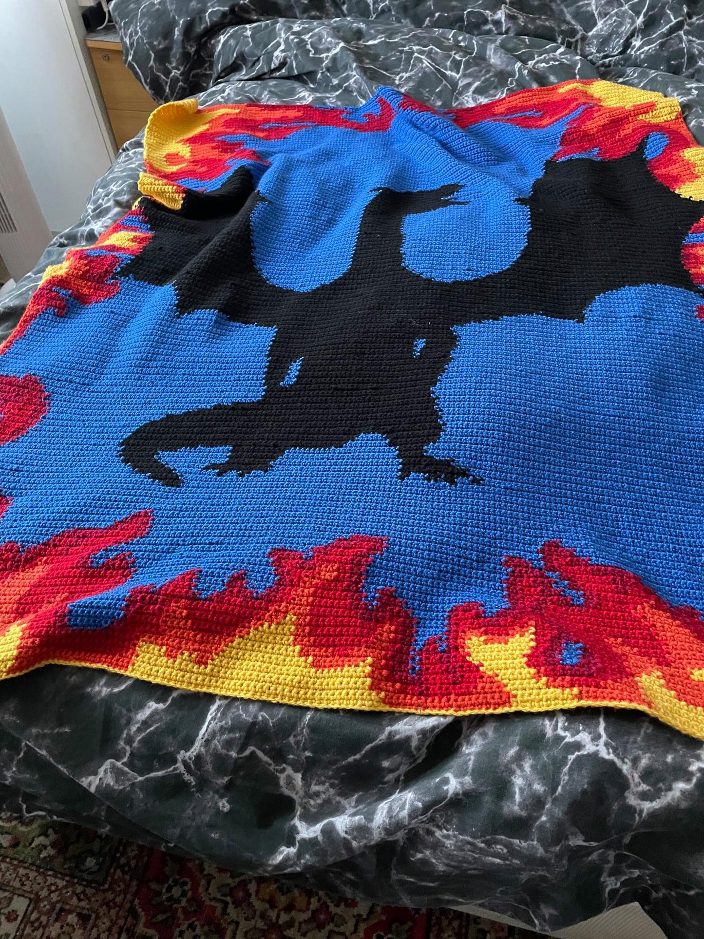 Dragon Fire Crochet Graphghan Pattern