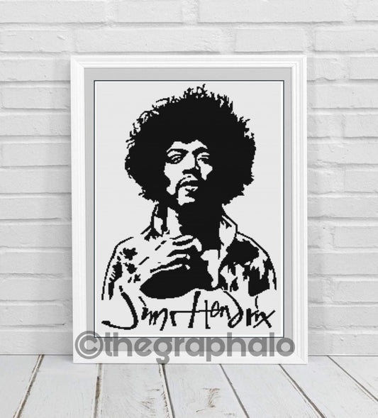 Jimi Hendrix Crochet Graphghan PAttern