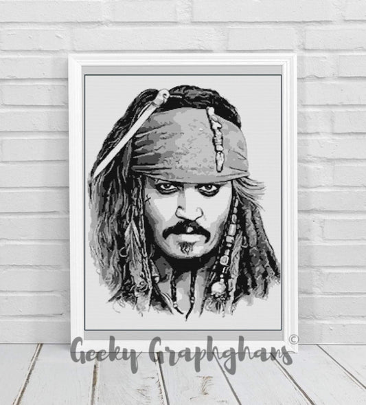 Johnny Depp Captain Sparrow Crochet Graphghan Pattern