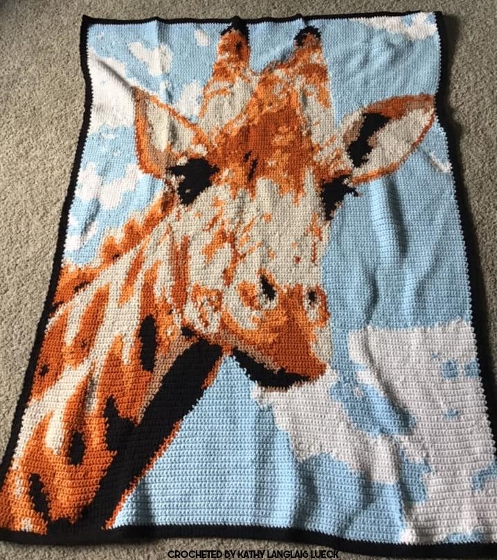 giraffe crochet graphghan 