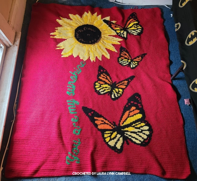 Sunshine Butterflies Crochet Graphghan Pattern