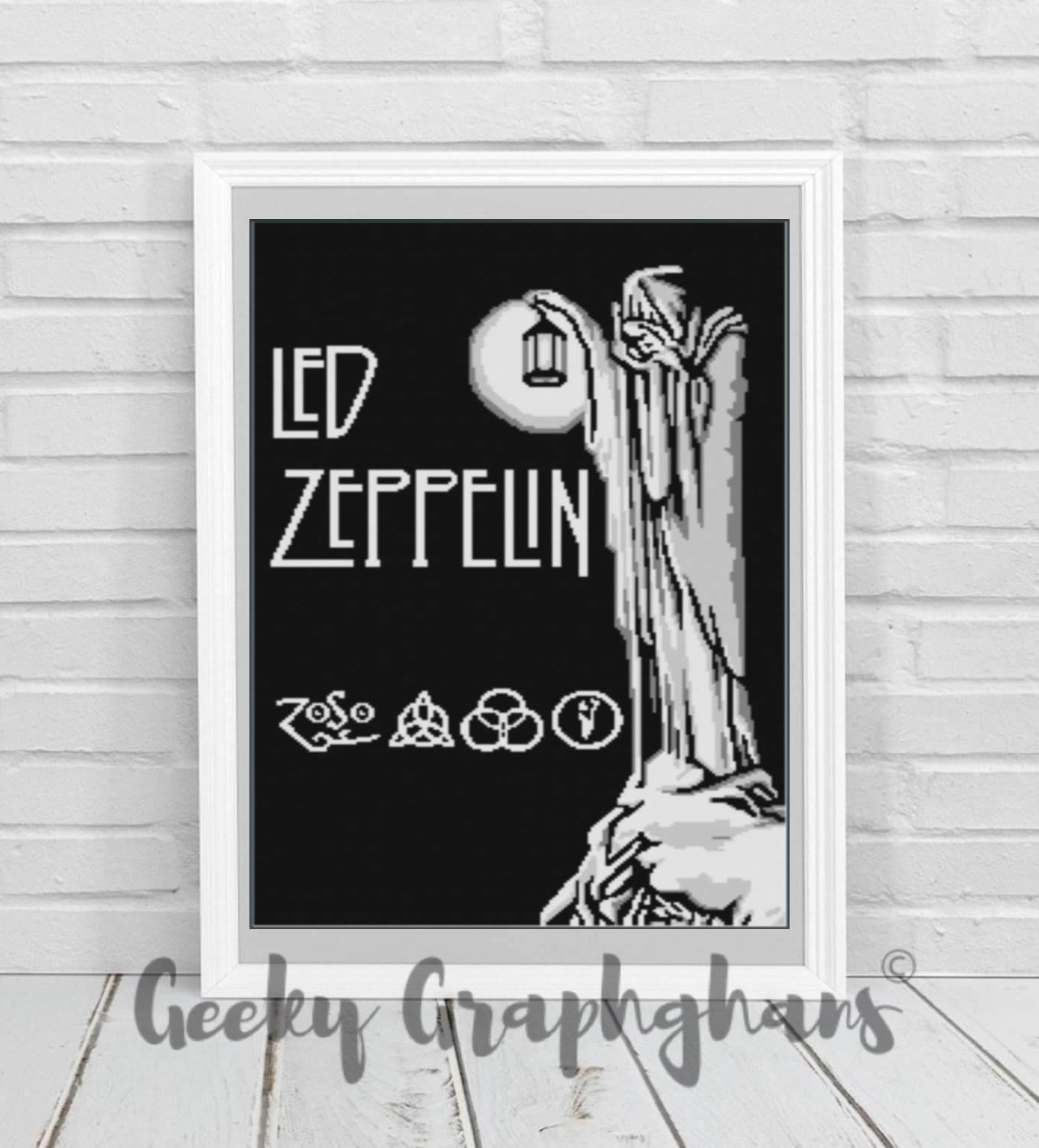 Led Zepplin IV Crochet Graphghan Pattern
