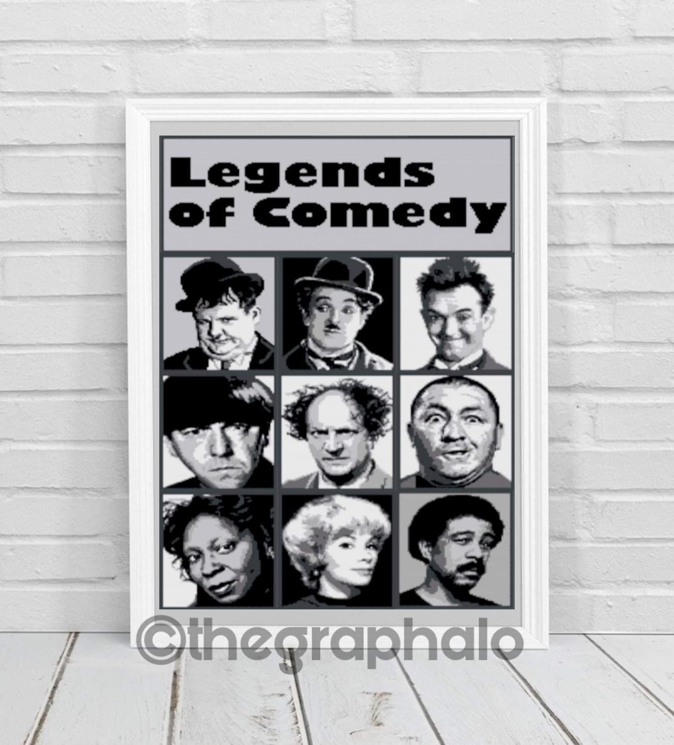 Comedy Pattern Legends of Comedy Crochet Graphghan Pattern – Geeky Graphghans