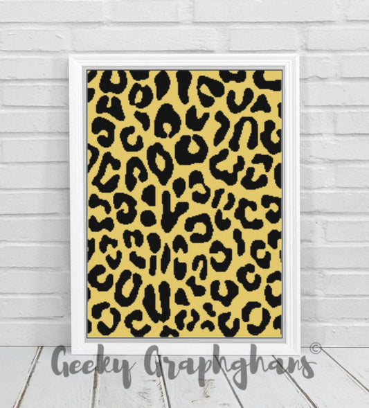 Leopard Print animal skin crochet graphghan pattern