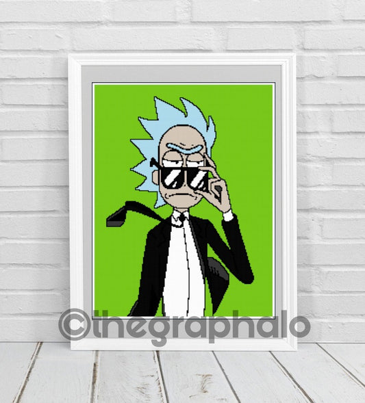 Ricks In Black Crochet Pattern SC 180 x 240