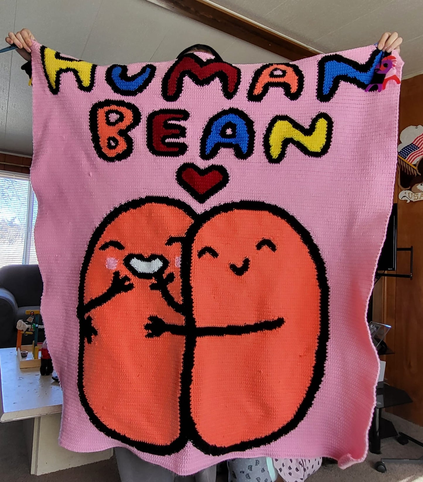 You Are My Favorite Human Bean Crochet Graphghan Pattern