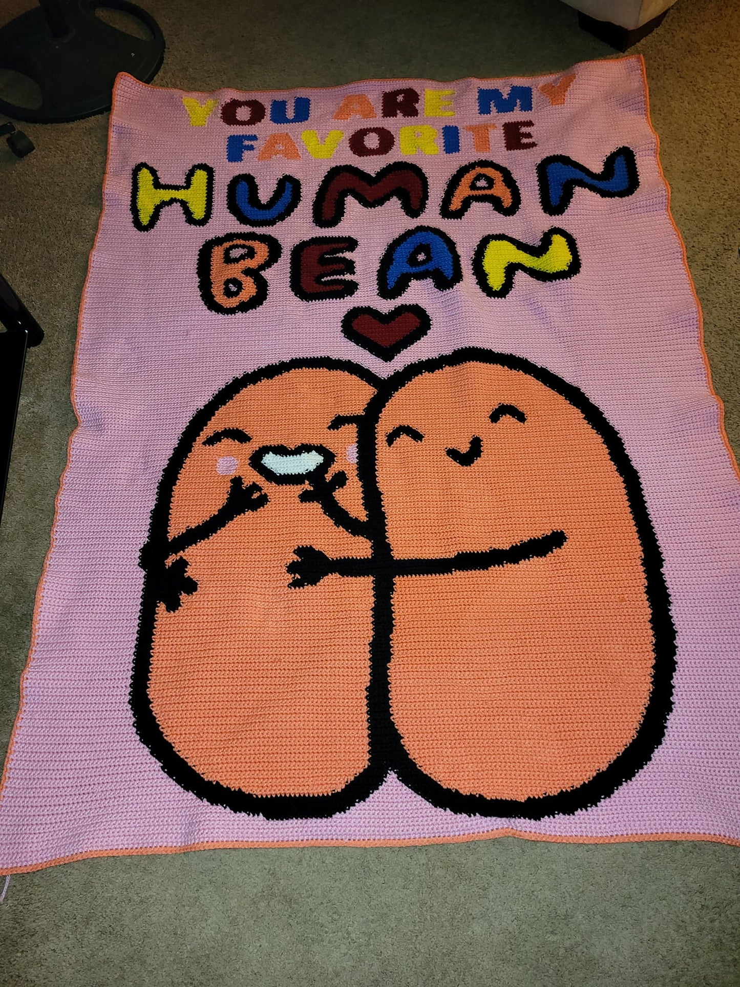 You Are My Favorite Human Bean Crochet Graphghan Pattern