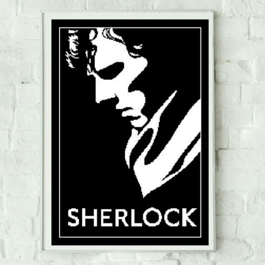Sherlock Holmes Graphghan Crochet Pattern SC 100 x 80