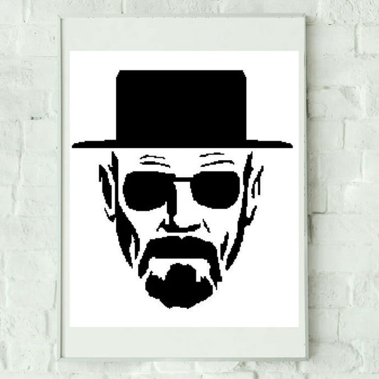 Heisenburg/ Walter White Graphghan Crochet Pattern SC 200 x 245