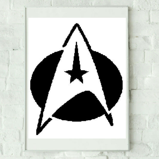 Star Trek Inspired Graphghan Crochet Pattern SC 200 x 255