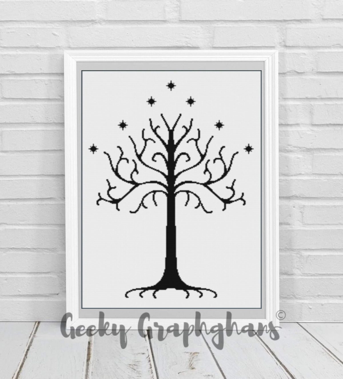 Graphgan Tree The White Tree Graphghan Crochet Pattern – Geeky Graphghans