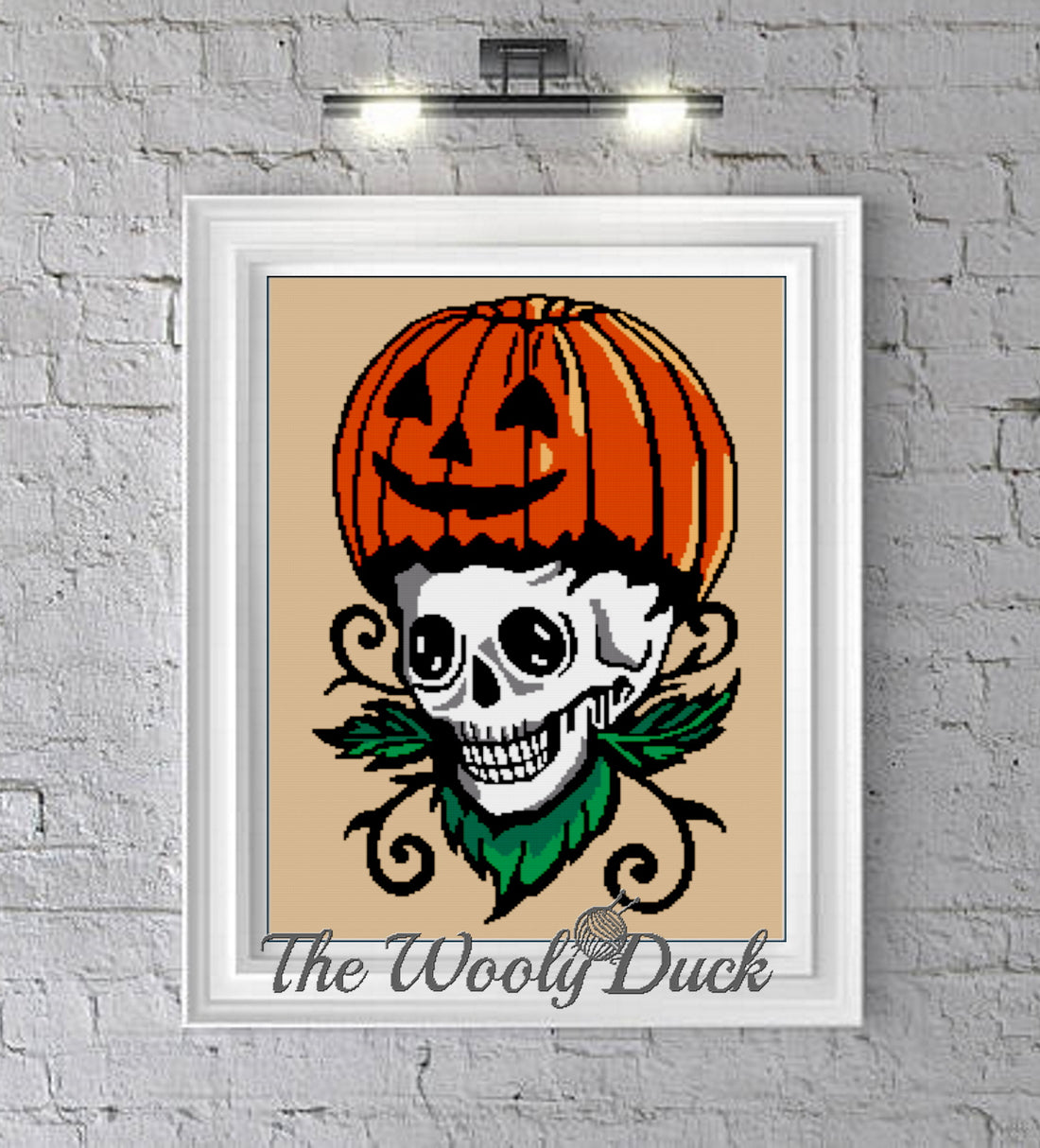 Pumpkin Skull Crochet Graphghan Pattern – Geeky Graphghans
