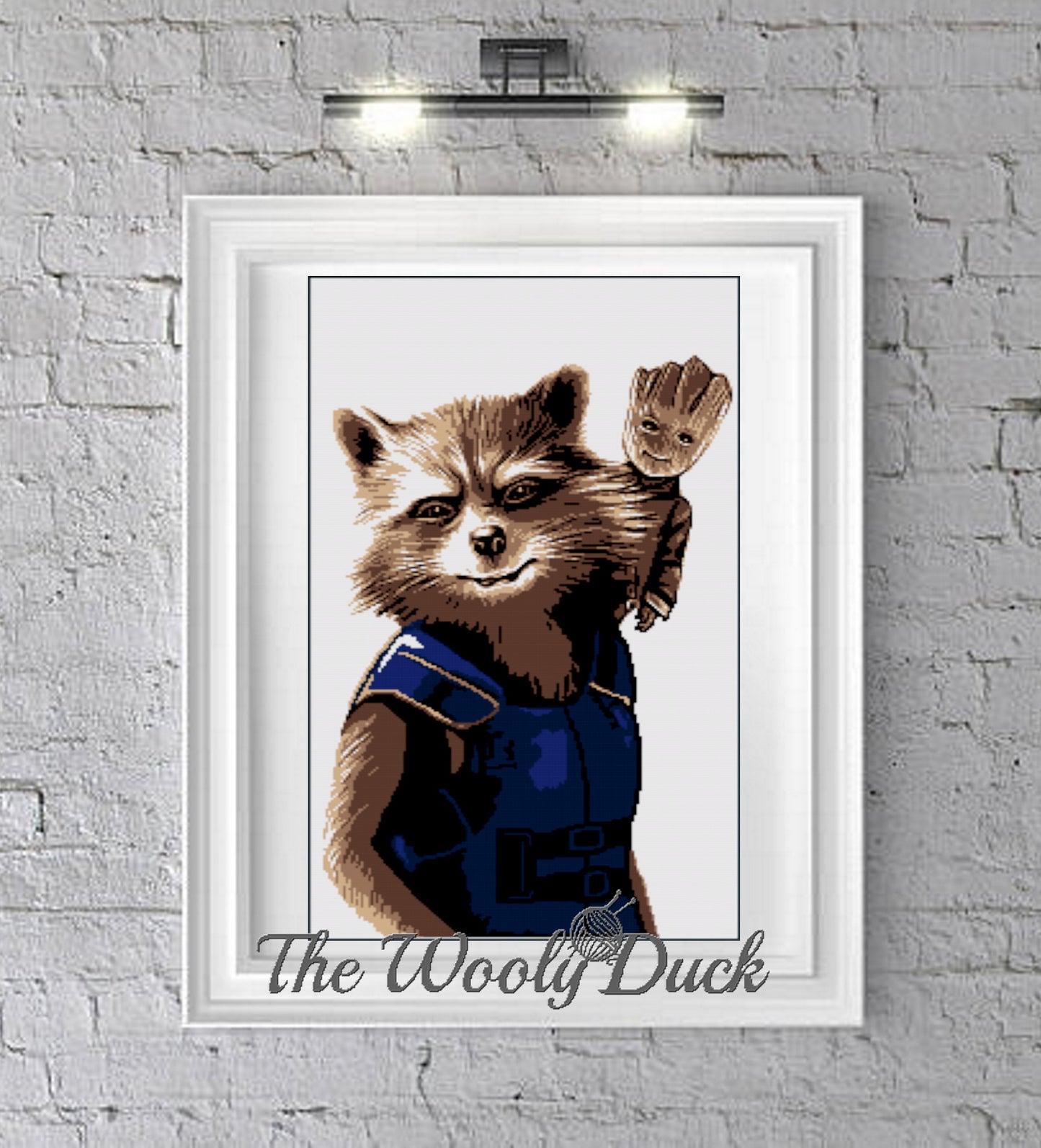 Rocket Groot crochet graphghan pattern