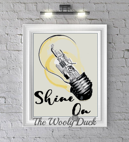 Lightbulb crochet graphghan pattern