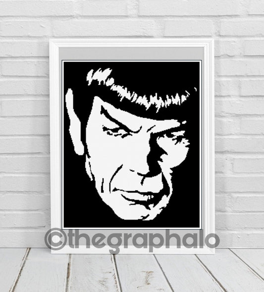 Spock/ Leonard Nimoy Crochet Graphghan Pattern SC 200 x 260