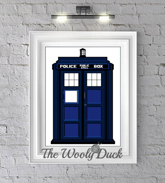 TARDIS Crochet Graphghan Pattern