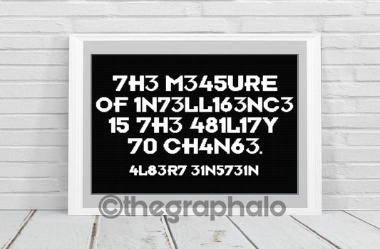 Measure Of Intelligence Crochet Graphghan Pattern SC 200 x 240