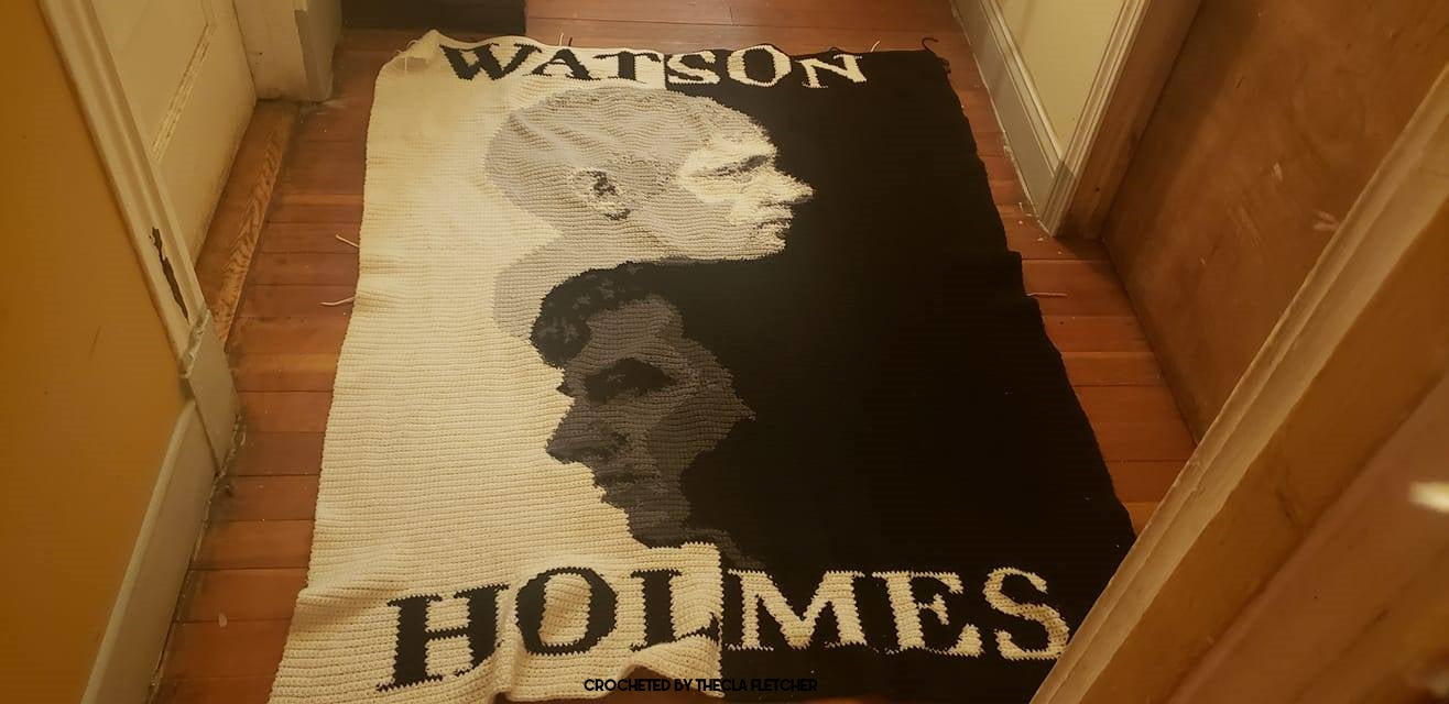 Watson Holmes Graphghan Crochet Pattern SC 180 x 270