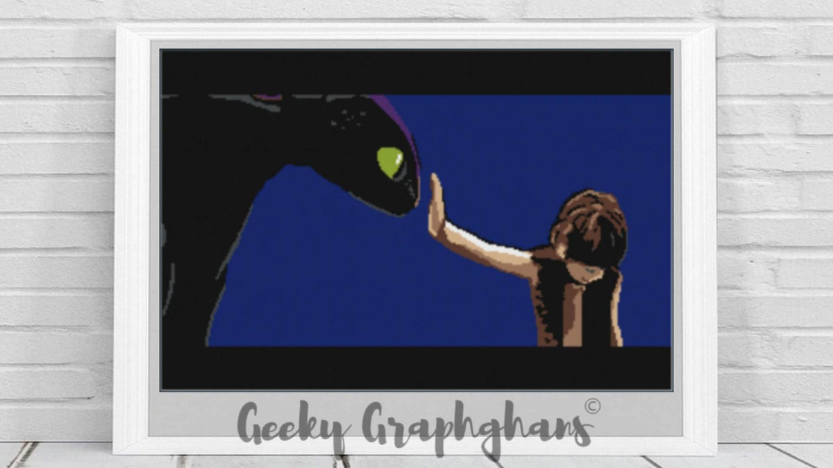 Toothless Leg Pattern Toothless & Hiccup Crochet Graphghan Pattern – Geeky Graphghans