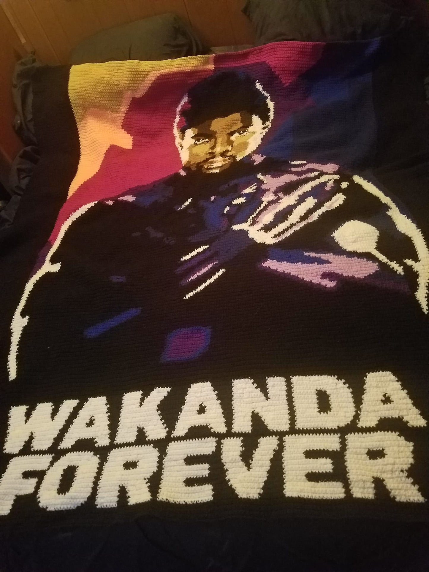 Wakanda Forever Black Panther Inspired Crochet Graphghan Pattern