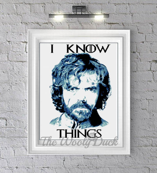 I know Things , Tyrion Lannister inspired graphghan pattern