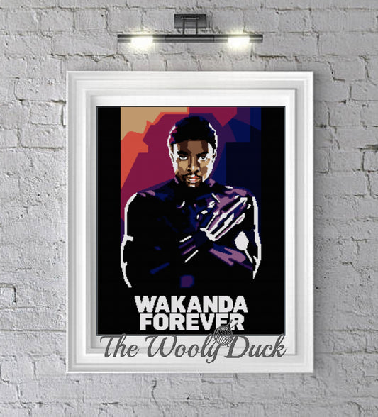 Wakanda Forever Black Panther Inspired Crochet Graphghan Pattern