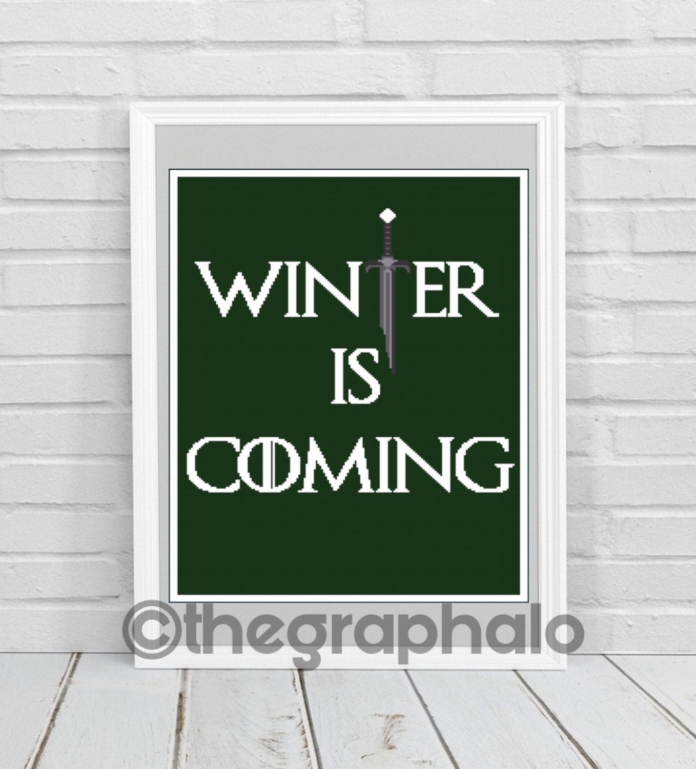 Winter Is Coming Crochet Graphghan SC 180 x 240