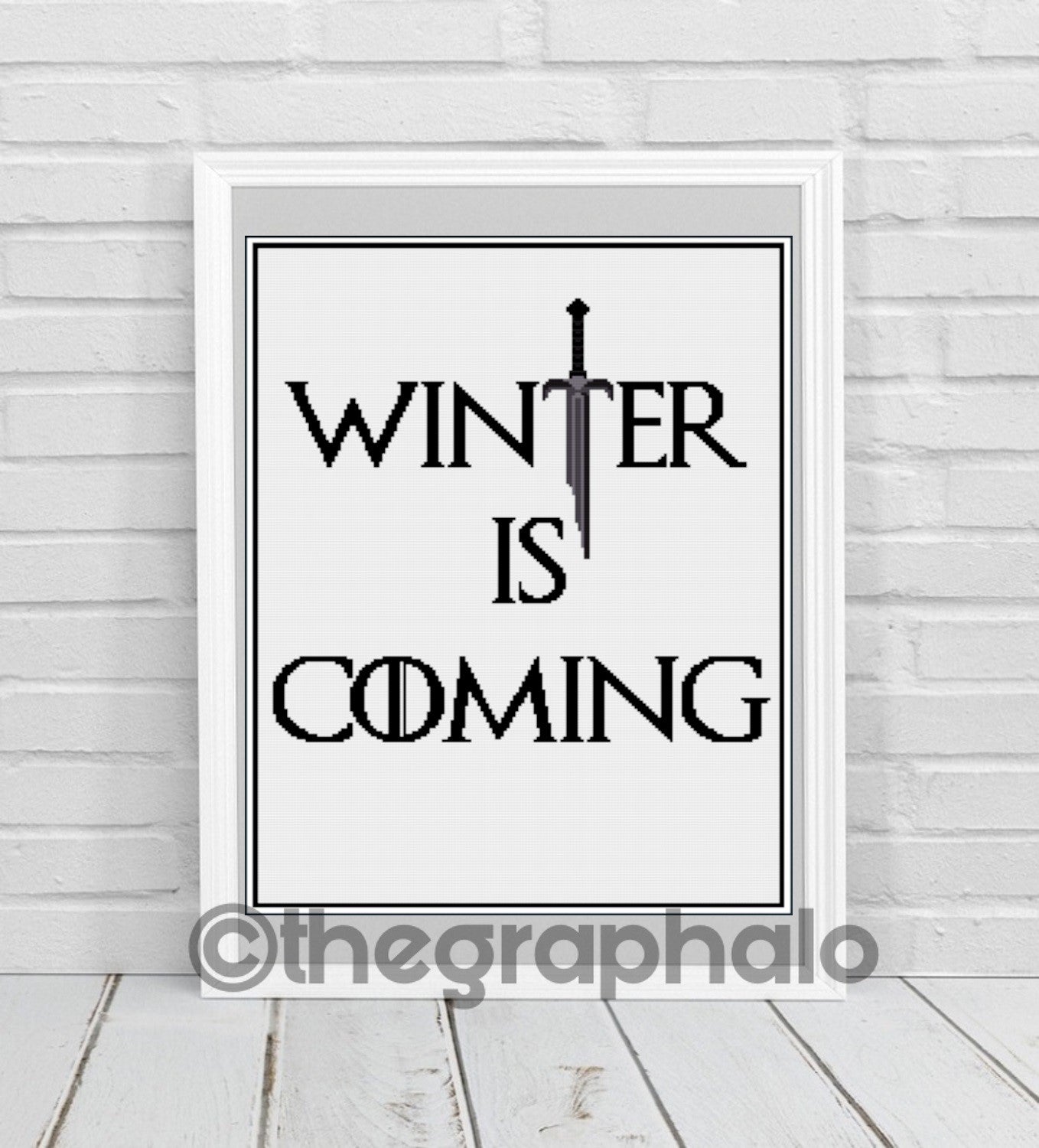 Winter Is Coming Crochet Graphghan Pattern SC 180 x 240