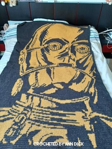 C-3PO Crochet Graphghan Pattern SC 160 x 300