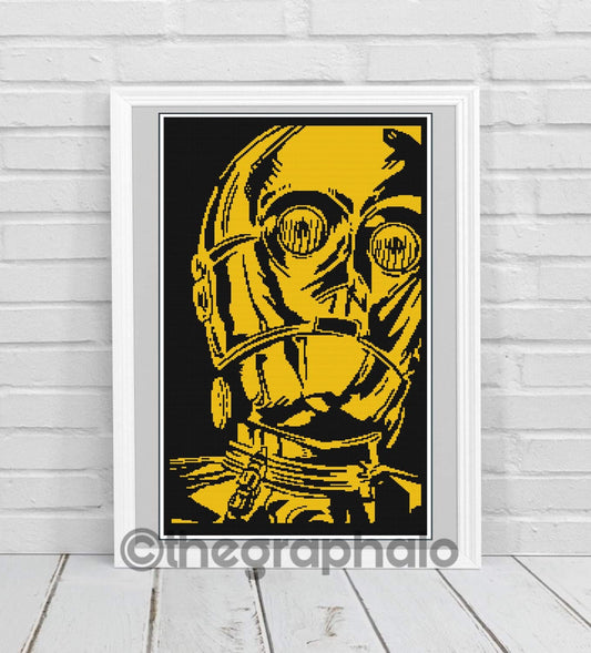 C-3PO Crochet Graphghan Pattern SC 160 x 300