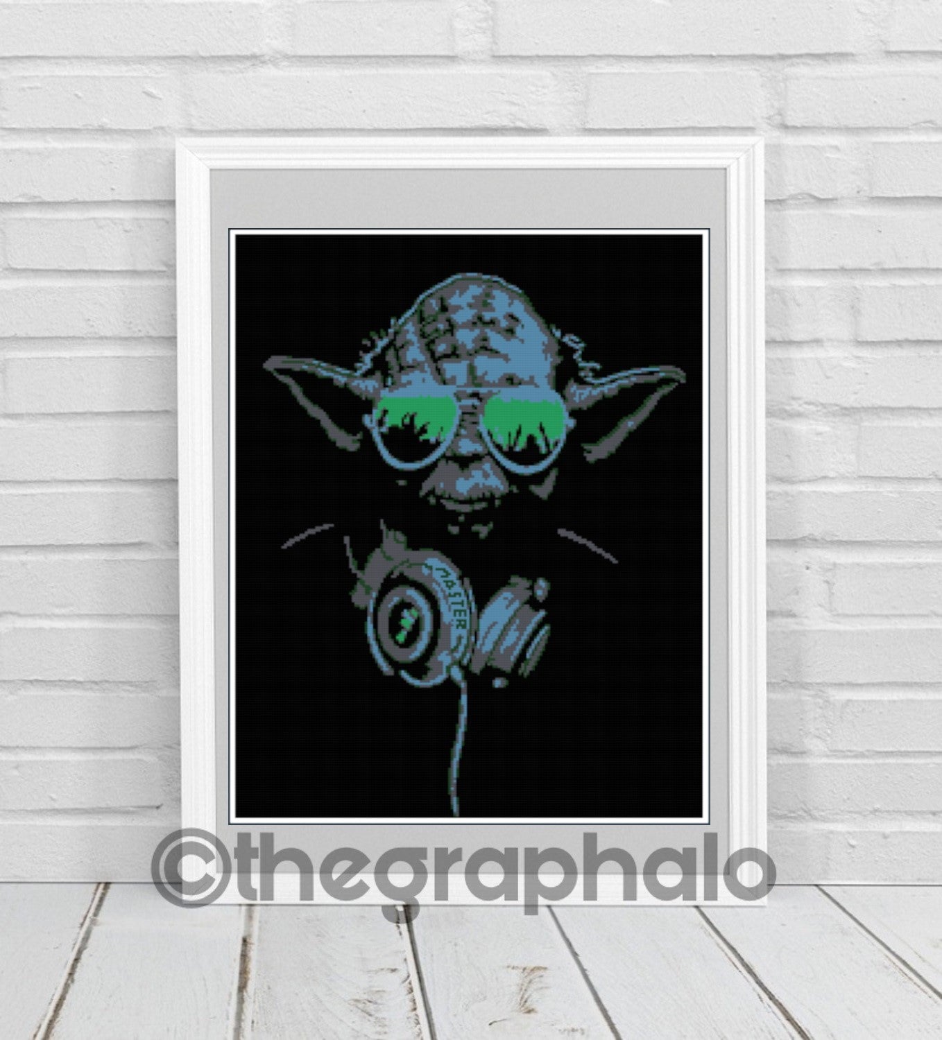 DJ Master Yoda Crochet Graphghan Pattern SC 180 x 242