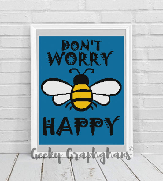Don't Worry Bee Happy Crochet Graphghan Pattern
