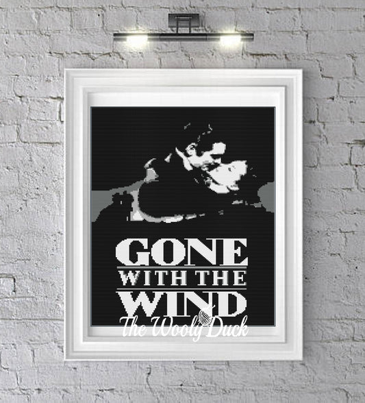 Gone with The Wind inspired 4 colours (150 x 210 st) graphghan pattern