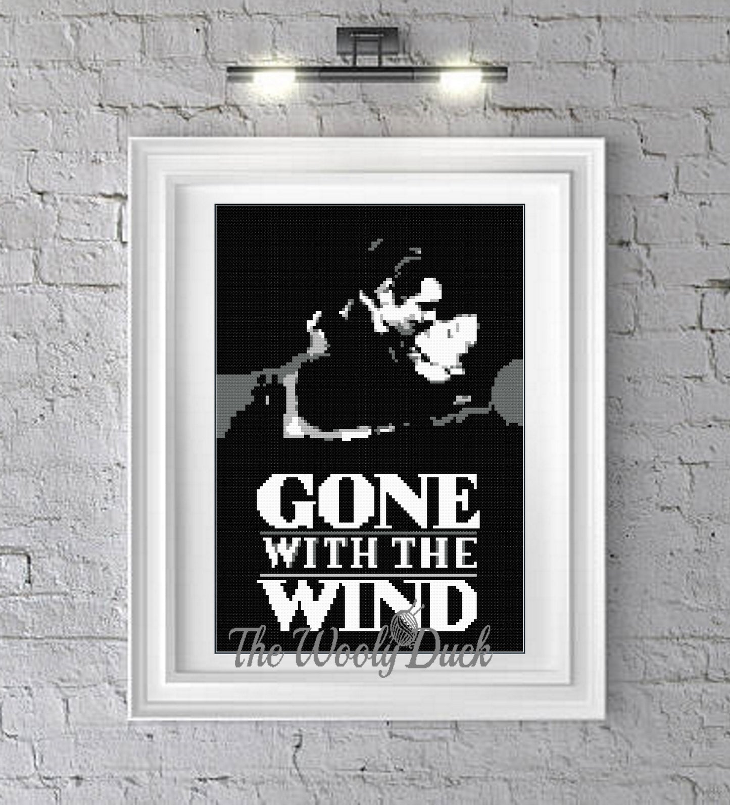 Gone with The Wind inspired graphghan pattern for mini c2c ( mini corner to corner) stitch