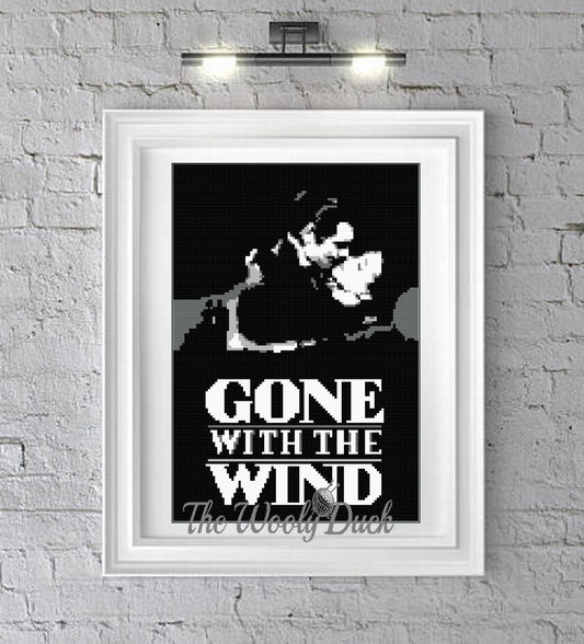 Gone with The Wind inspired graphghan pattern for mini c2c ( mini corner to corner) stitch