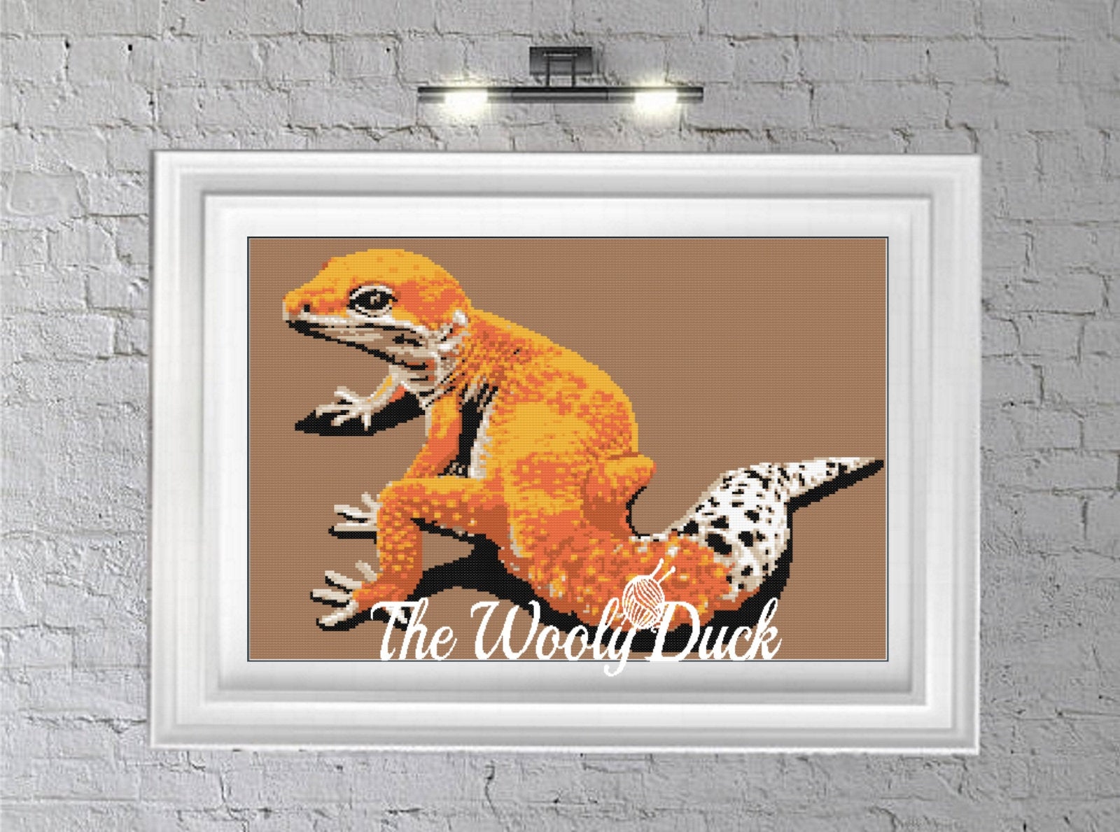 Gecko 9 colours graphghan pattern for single crochet/cross stitch/ dia ...