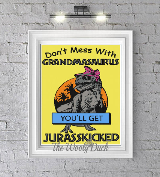 Grandmasaurus Crochet Graphghans Pattern