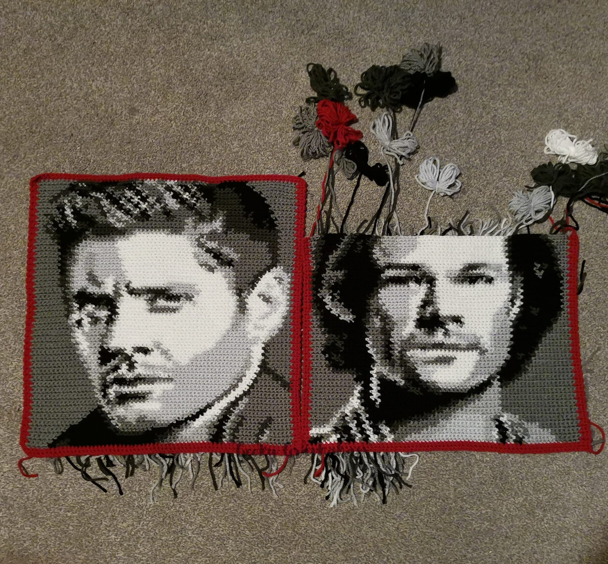 Sam and Dean Winchester photo crochet graphghan patterns