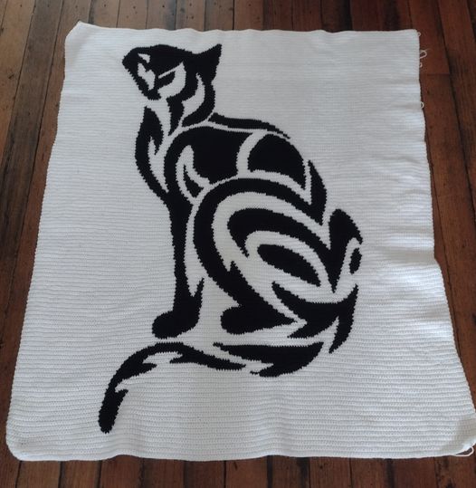 Tribal Cat Crochet Graphghan Pattern